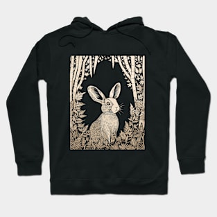 Minimalistic Rabbit Line Art Bunny Hoodie